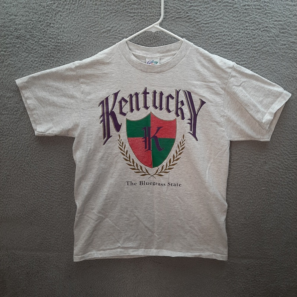 Vintage Caribbean Soul Shirt Adult Large Gray Kentucky Bluegrass‎ Single Stitch